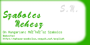 szabolcs mehesz business card